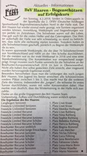 Kastanienblatt, 2. DFBV Regionalmeisterschaft Halle Nord 2018