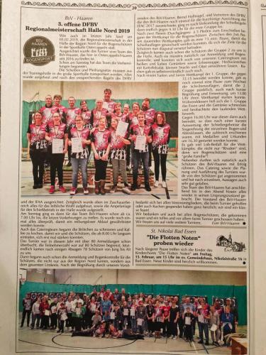 Kastanienblatt 3. offene DFBV Regionalmeisterschaft Halle Nord 2019